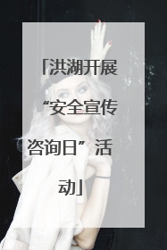洪湖开展“安全宣传咨询日”活动