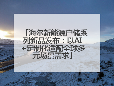 海尔新能源户储系列新品发布：以AI+定制化适配全球多元场景需求