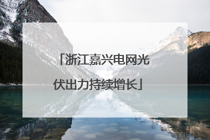 浙江嘉兴电网光伏出力持续增长
