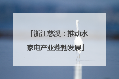 浙江慈溪：推动水家电产业蓬勃发展