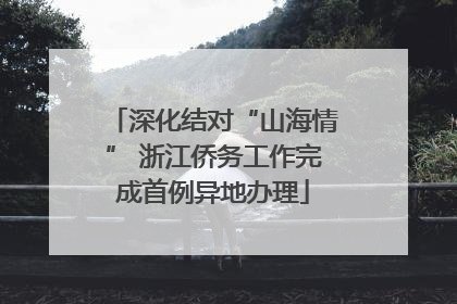 深化结对“山海情” 浙江侨务工作完成首例异地办理
