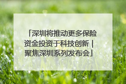 深圳将推动更多保险资金投资于科技创新｜聚焦深圳系列发布会