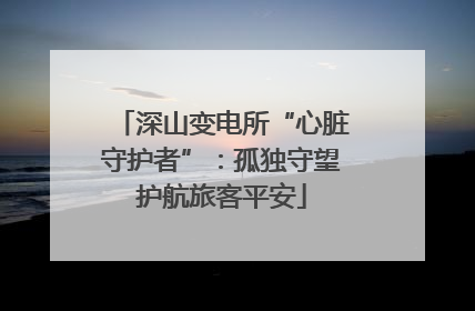 深山变电所“心脏守护者”：孤独守望护航旅客平安