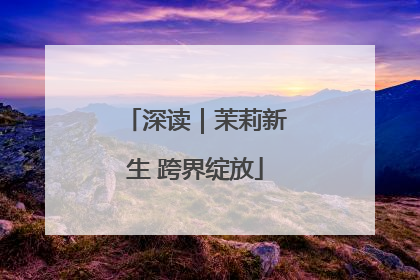 深读｜茉莉新生 跨界绽放