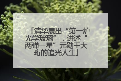 清华展出“第一炉光学玻璃”，讲述“两弹一星”元勋王大珩的追光人生