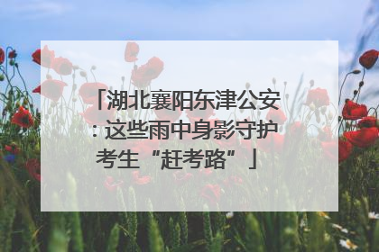 湖北襄阳东津公安：这些雨中身影守护考生“赶考路”