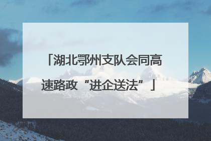 湖北鄂州支队会同高速路政“进企送法”