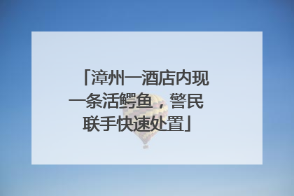 漳州一酒店内现一条活鳄鱼，警民联手快速处置