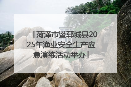 菏泽市暨郓城县2025年渔业安全生产应急演练活动举办