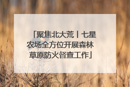 聚焦北大荒丨七星农场全方位开展森林草原防火督查工作