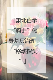 肃北百余“骑手”化身基层治理“移动探头”