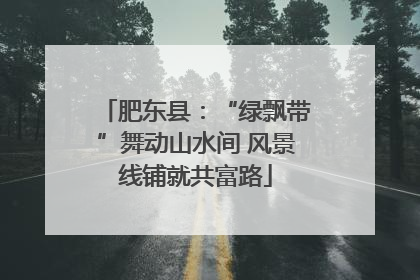 肥东县：“绿飘带”舞动山水间 风景线铺就共富路