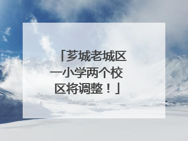 芗城老城区一小学两个校区将调整！