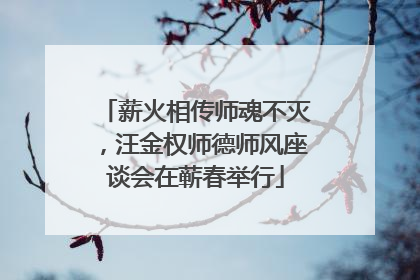 薪火相传师魂不灭，汪金权师德师风座谈会在蕲春举行