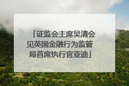 证监会主席吴清会见英国金融行为监管局首席执行官亚迪