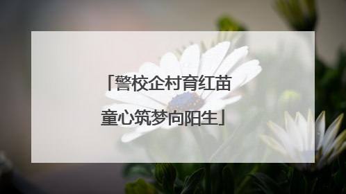 警校企村育红苗 童心筑梦向阳生