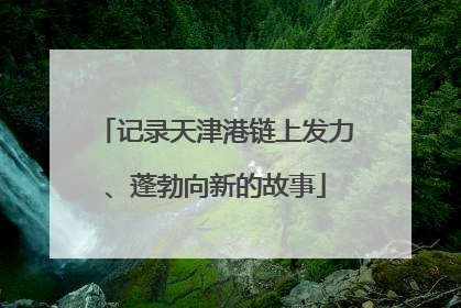 记录天津港链上发力、蓬勃向新的故事