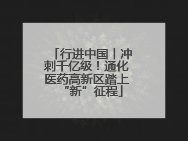 行进中国丨冲刺千亿级！通化医药高新区踏上“新”征程