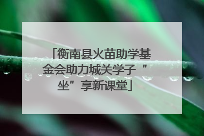 衡南县火苗助学基金会助力城关学子“坐”享新课堂