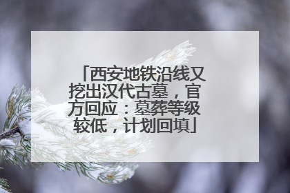 西安地铁沿线又挖出汉代古墓，官方回应：墓葬等级较低，计划回填