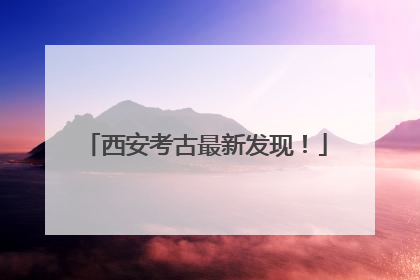 西安考古最新发现！