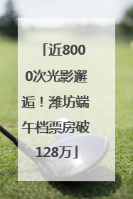 近8000次光影邂逅！潍坊端午档票房破128万