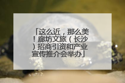 这么近，那么美！廊坊文旅（长沙）招商引资和产业宣传推介会举办