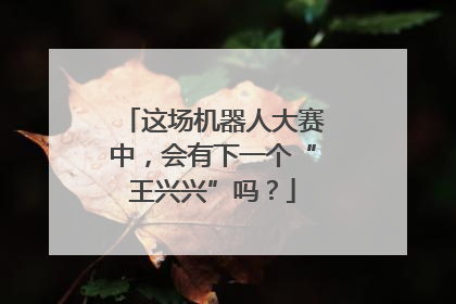 这场机器人大赛中，会有下一个“王兴兴”吗？