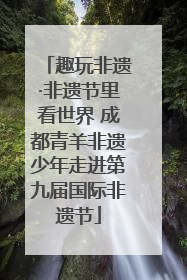 趣玩非遗·非遗节里看世界 成都青羊非遗少年走进第九届国际非遗节