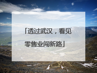 透过武汉，看见零售业闯新路
