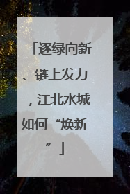 逐绿向新、链上发力，江北水城如何“焕新”