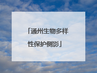 通州生物多样性保护侧影