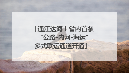 通江达海！省内首条“公路-内河-海运”多式联运通道开通