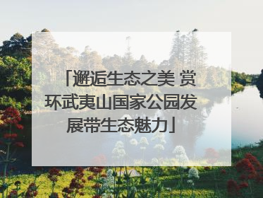 邂逅生态之美 赏环武夷山国家公园发展带生态魅力