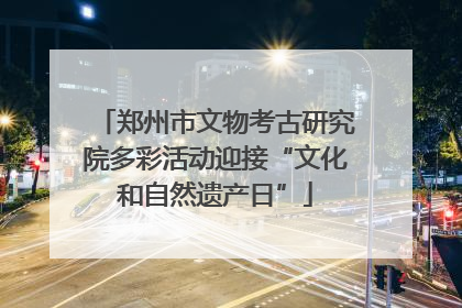 郑州市文物考古研究院多彩活动迎接“文化和自然遗产日”