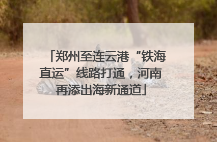 郑州至连云港“铁海直运”线路打通，河南再添出海新通道