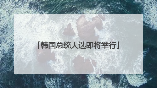 韩国总统大选即将举行