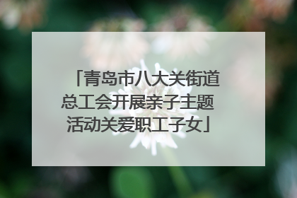 青岛市八大关街道总工会开展亲子主题活动关爱职工子女