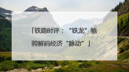 铁路时评：“铁龙”驰骋解码经济“脉动”