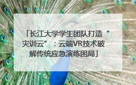 长江大学学生团队打造“灾训云”：云端VR技术破解传统应急演练困局