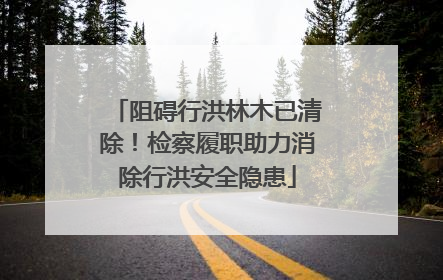 阻碍行洪林木已清除！检察履职助力消除行洪安全隐患