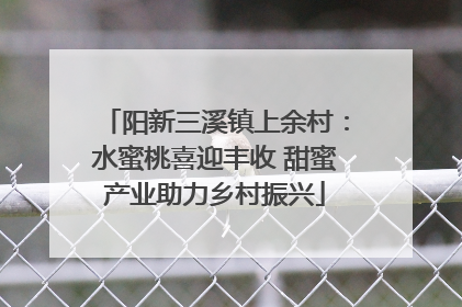 阳新三溪镇上余村：水蜜桃喜迎丰收 甜蜜产业助力乡村振兴