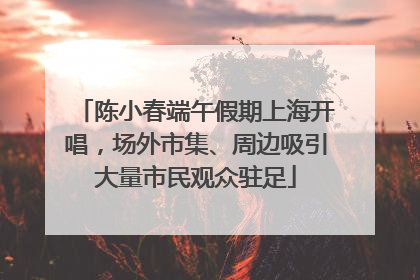 陈小春端午假期上海开唱，场外市集、周边吸引大量市民观众驻足