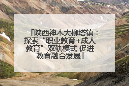 陕西神木大柳塔镇：探索“职业教育+成人教育”双轨模式 促进教育融合发展