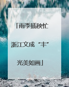 雨季插秧忙 浙江文成“丰”光美如画