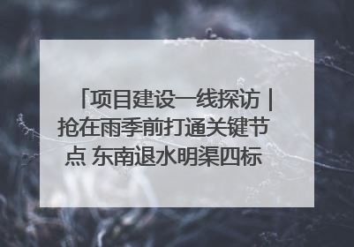 项目建设一线探访｜抢在雨季前打通关键节点 东南退水明渠四标段项目顺利完工