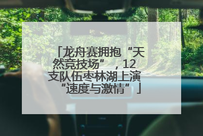 龙舟赛拥抱“天然竞技场”，12支队伍枣林湖上演“速度与激情”