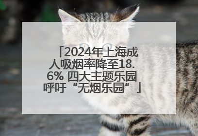 2024年上海成人吸烟率降至18.6% 四大主题乐园呼吁“无烟乐园”