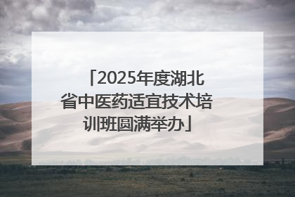 2025年度湖北省中医药适宜技术培训班圆满举办