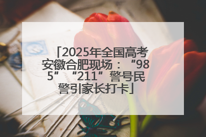 2025年全国高考安徽合肥现场：“985”“211”警号民警引家长打卡
